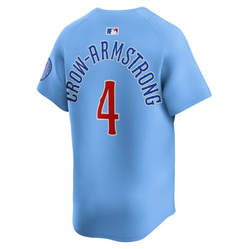 Pete Crow-Armstrong Chicago Cubs Alternate Limited Player Jersey – Light Blue, Limited Replica Fan Edition