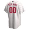 Philadelphia Phillies Home Replica Custom Jersey - White, Limited Replica Fan Edition
