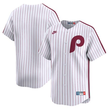 Philadelphia Phillies Throwback Cooperstown Collection Limited Jersey – White, Limited Replica Fan Edition