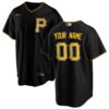 Pittsburgh Pirates Alternate Replica Custom Jersey - Black, Limited Replica Fan Edition