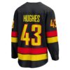 Quinn Hughes Vancouver Canucks Alternate Breakaway Jersey - Black, Limited Replica Fan Edition