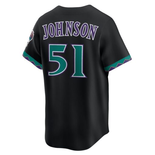 Randy Johnson Arizona Diamondbacks Throwback Cooperstown Collection Limited Jersey – Black, Limited Replica Fan Edition