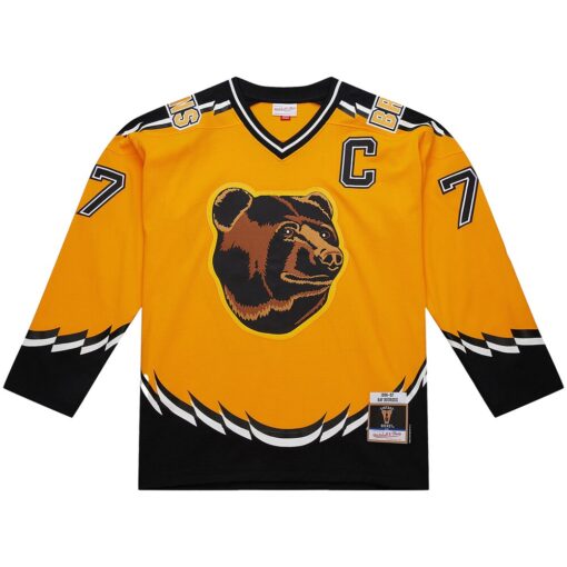 Ray Bourque Boston Bruins Mitchell Ness Big & Tall 1996-97 Blue Line 2.0 Jersey – Gold, Limited Replica Fan Edition