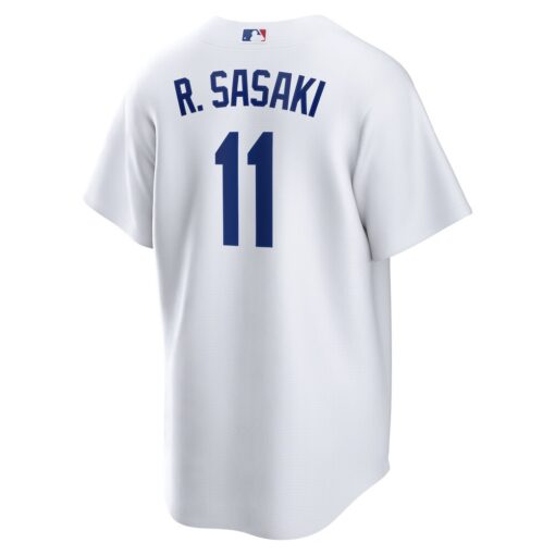 Rōki Sasaki Los Angeles Dodgers Home Replica Jersey – White, Limited Replica Fan Edition