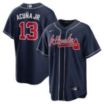 Ronald Acuna Jr. Atlanta Braves Alternate Replica Player Name Jersey - Navy, Limited Replica Fan Edition