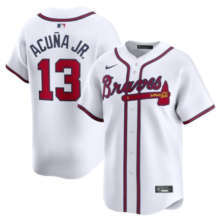 Ronald Acuña Jr. Atlanta Braves Home Limited Player Jersey – White, Limited Replica Fan Edition