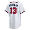 Ronald Acuna Jr. Atlanta Braves Home Replica Player Name Jersey - White, Limited Replica Fan Edition