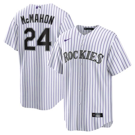 Ryan McMahon Colorado Rockies Home Replica Player Jersey – White, Limited Replica Fan Edition