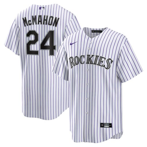 Ryan McMahon Colorado Rockies Home Replica Player Jersey – White, Limited Replica Fan Edition