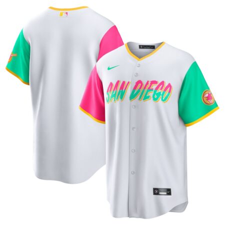 San Diego Padres City Connect Replica Team Jersey – White, Limited Replica Fan Edition