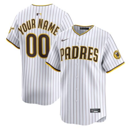 San Diego Padres Home Limited Custom Jersey – White, Limited Replica Fan Edition