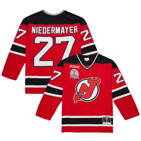 Scott Niedermayer New Jersey Devils Mitchell Ness Big Tall 1999 Blue Line 2.0 Jersey – Red, Limited Replica Fan Edition
