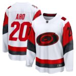 Sebastian Aho Carolina Hurricanes Away Breakaway Jersey - White, Limited Replica Fan Edition
