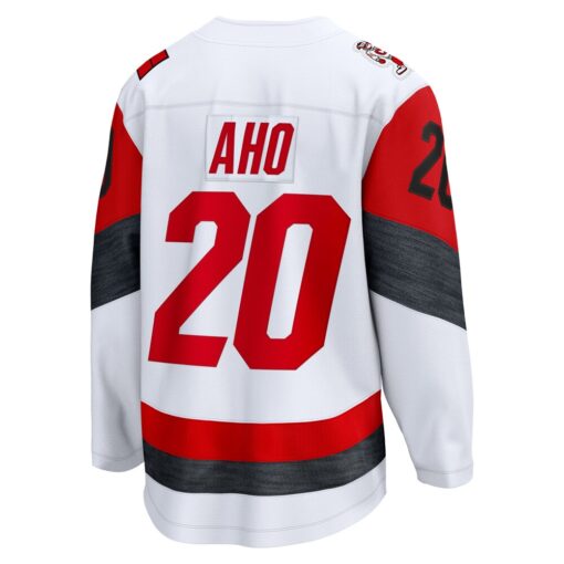 Sebastian Aho Carolina Hurricanes Away Breakaway Jersey – White, Limited Replica Fan Edition