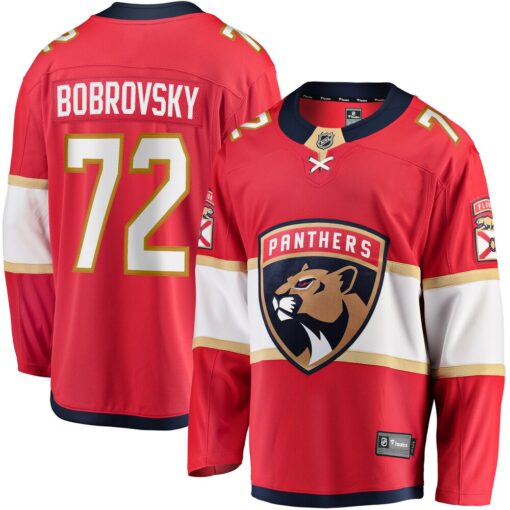 Sergei Bobrovsky Florida Panthers Breakaway Player Jersey – Red, Limited Replica Fan Edition