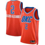 Shai Gilgeous Alexander Oklahoma City Thunder Jordan Unisex Swingman Jersey Statement Edition Orange, Limited Replica Fan Edition