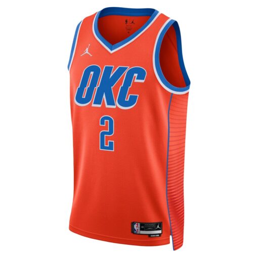 Shai Gilgeous Alexander Oklahoma City Thunder Jordan Unisex Swingman Jersey Statement Edition Orange, Limited Replica Fan Edition
