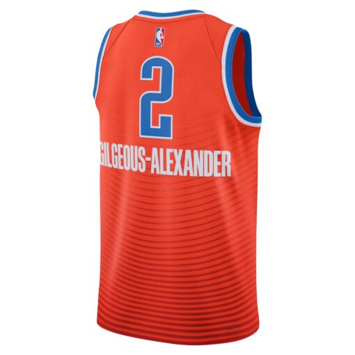 Shai Gilgeous Alexander Oklahoma City Thunder Jordan Unisex Swingman Jersey Statement Edition Orange, Limited Replica Fan Edition
