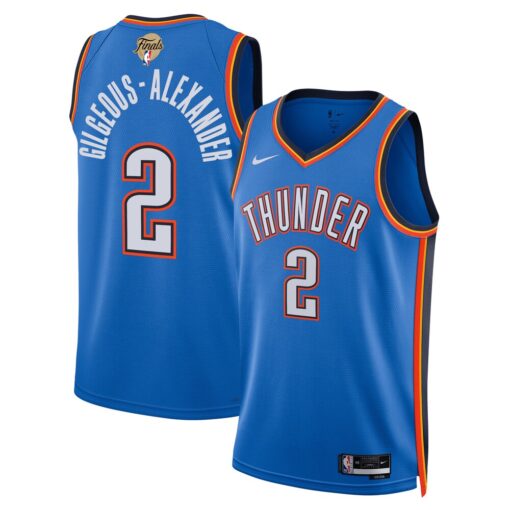 Shai Gilgeous Alexander Oklahoma City Thunder Unisex 2025 NBA Finals Swingman Jersey Icon Edition Blue, Limited Replica Fan Edition