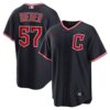 Shane Bieber Cleveland Guardians Alternate Replica Jersey - Navy, Limited Replica Fan Edition