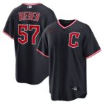 Shane Bieber Cleveland Guardians Alternate Replica Jersey - Navy, Limited Replica Fan Edition
