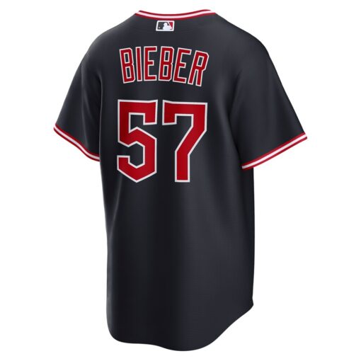 Shane Bieber Cleveland Guardians Alternate Replica Jersey – Navy, Limited Replica Fan Edition