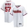 Shane Bieber Cleveland Guardians Home Replica Jersey - White, Limited Replica Fan Edition