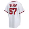 Shane Bieber Cleveland Guardians Home Replica Jersey - White, Limited Replica Fan Edition