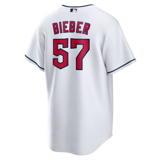 Shane Bieber Cleveland Guardians Replica Player Jersey – White, Limited Replica Fan Edition