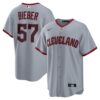 Shane Bieber Cleveland Guardians Road Replica Jersey - Gray, Limited Replica Fan Edition