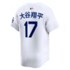 Shohei Ohtani Los Angeles Dodgers Home Limited Kanji Player Jersey - White, Limited Replica Fan Edition