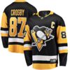 Sidney Crosby Pittsburgh Penguins Captain Patch Home Breakaway Jersey - Black, Limited Replica Fan Edition