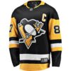 Sidney Crosby Pittsburgh Penguins Captain Patch Home Breakaway Jersey - Black, Limited Replica Fan Edition