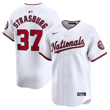 Stephen Strasburg Washington Nationals Home Limited Player Jersey – White, Limited Replica Fan Edition