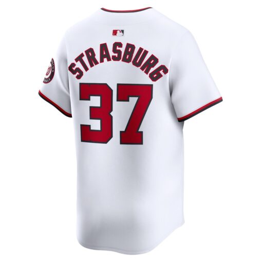 Stephen Strasburg Washington Nationals Home Limited Player Jersey – White, Limited Replica Fan Edition