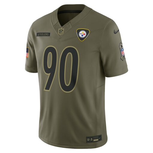 T.J. Watt Pittsburgh Steelers Limited Jersey – Olive, Limited Replica Fan Edition
