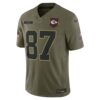 Travis Kelce Kansas City Chiefs Limited Jersey - Olive, Limited Replica Fan Edition