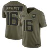 Trevor Lawrence Jacksonville Jaguars Limited Jersey - Olive, Limited Replica Fan Edition