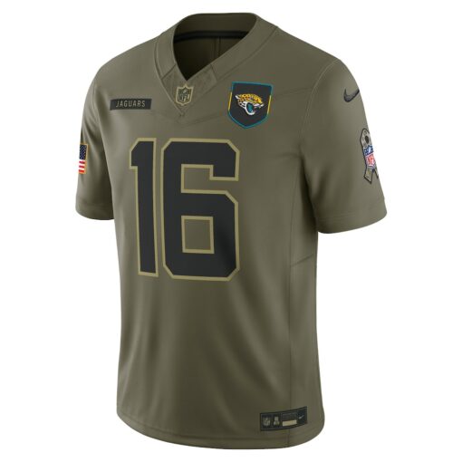 Trevor Lawrence Jacksonville Jaguars Limited Jersey – Olive, Limited Replica Fan Edition