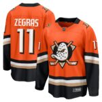 Trevor Zegras Anaheim Ducks Home Premier Breakaway Player Jersey - Orange, Limited Replica Fan Edition