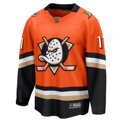 Trevor Zegras Anaheim Ducks Home Premier Breakaway Player Jersey – Orange, Limited Replica Fan Edition