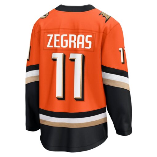 Trevor Zegras Anaheim Ducks Home Premier Breakaway Player Jersey – Orange, Limited Replica Fan Edition