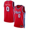 Tyrese Maxey Philadelphia 76ers Jordan Unisex Swingman Jersey - Statement Edition - Red, Limited Replica Fan Edition