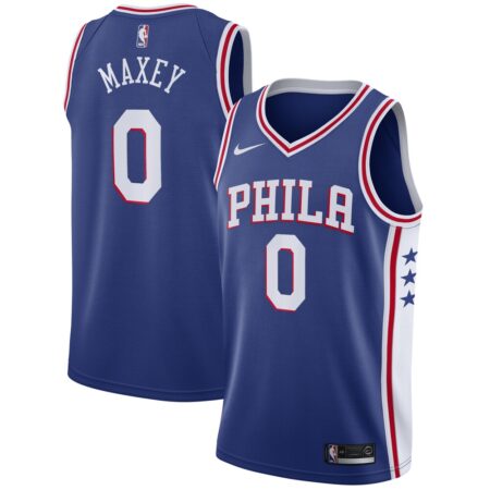 Tyrese Maxey Philadelphia 76ers Swingman Jersey Icon Edition – Royal, Limited Replica Fan Edition