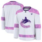 Vancouver Canucks 2024 Hockey Fights Cancer Practice Jersey - White, Limited Replica Fan Edition