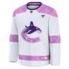 Vancouver Canucks 2024 Hockey Fights Cancer Practice Jersey - White, Limited Replica Fan Edition
