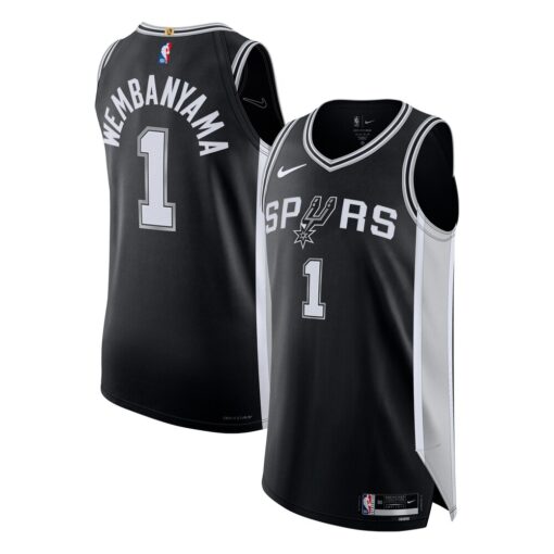 Victor Wembanyama San Antonio Spurs Authentic Jersey Icon Edition Black, Limited Replica Fan Edition