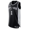 Victor Wembanyama San Antonio Spurs Authentic Jersey Icon Edition Black, Limited Replica Fan Edition