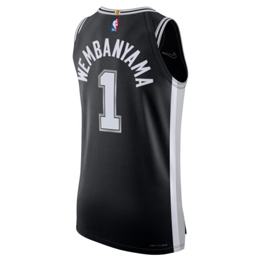 Victor Wembanyama San Antonio Spurs Authentic Jersey Icon Edition Black, Limited Replica Fan Edition