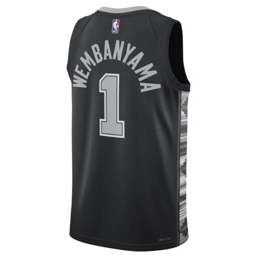 Victor Wembanyama San Antonio Spurs Jordan Unisex Swingman Jersey Statement Edition Black, Limited Replica Fan Edition